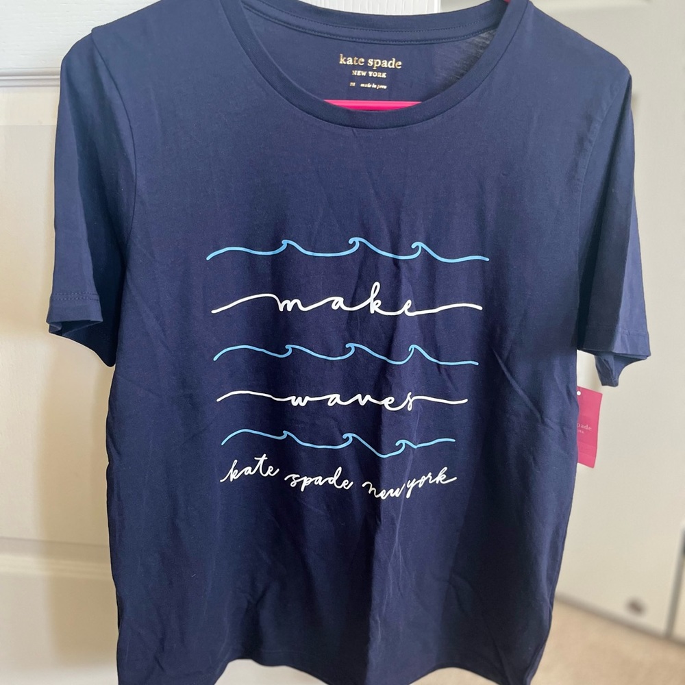 NWT Kate Spade size M navy blue T-shirt
